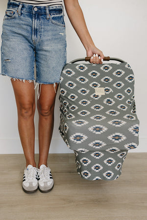 Southwest Aztec Ribbed Bamboo Multi-Use Cove