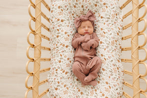 Dusty Rose Organic Cotton Ribbed Zipper - MOOGCO Baby