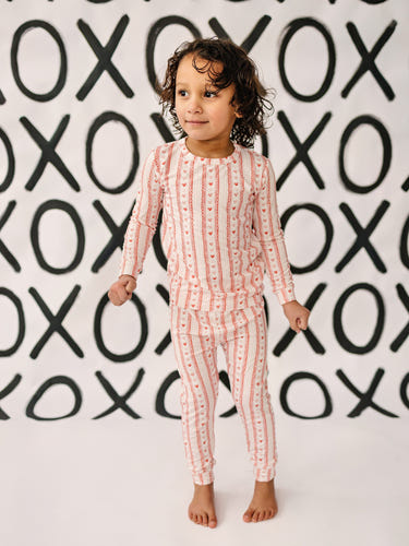 Laced with Love 2pc Bamboo Pajamas for babies, soft and breathable sleepwear in a cozy design.