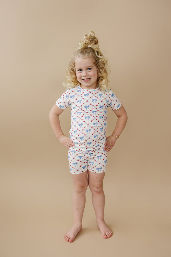 Red White & Bows 2pc Bamboo Pajamas