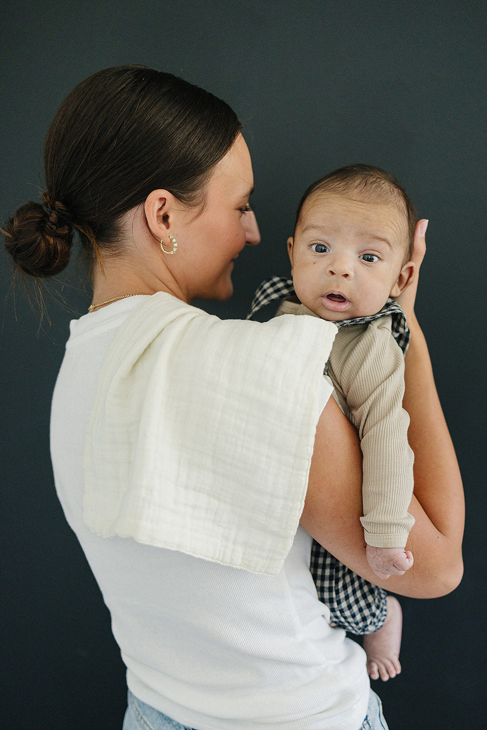 Cream Muslin Burp Cloth - MOOGCO Baby