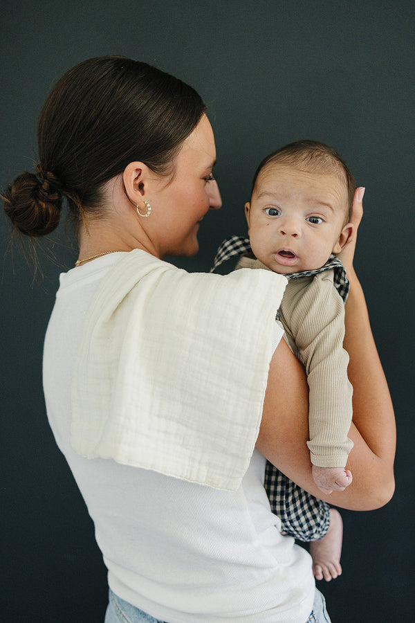 Cream Muslin Burp Cloth