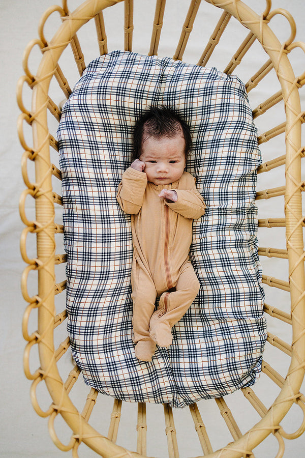 Latte Ribbed Bamboo Zipper - MOOGCO Baby