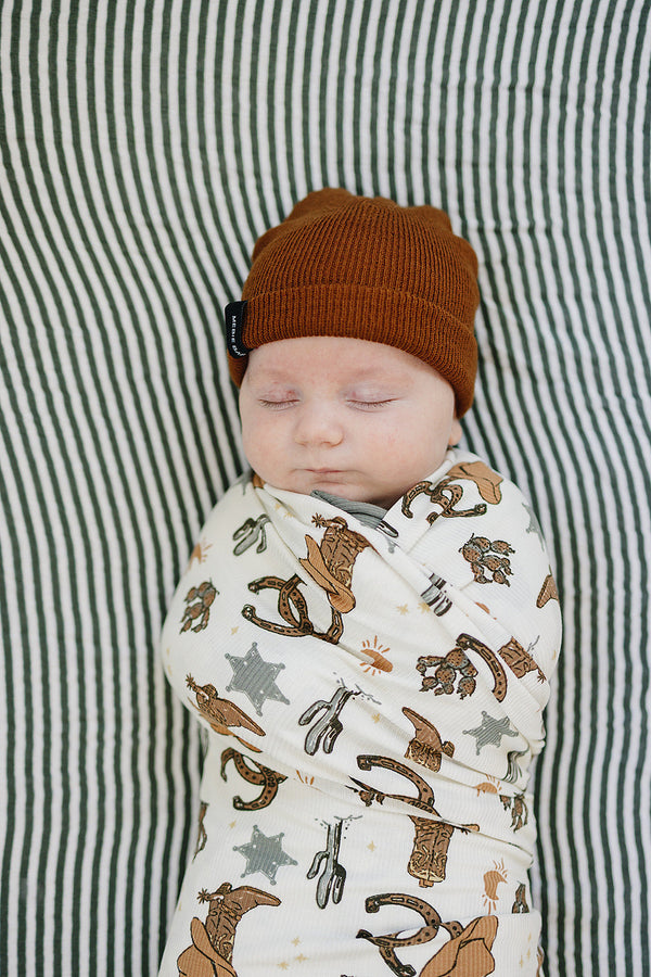 Brown Mebie Baby Beanie - MOOGCO Baby