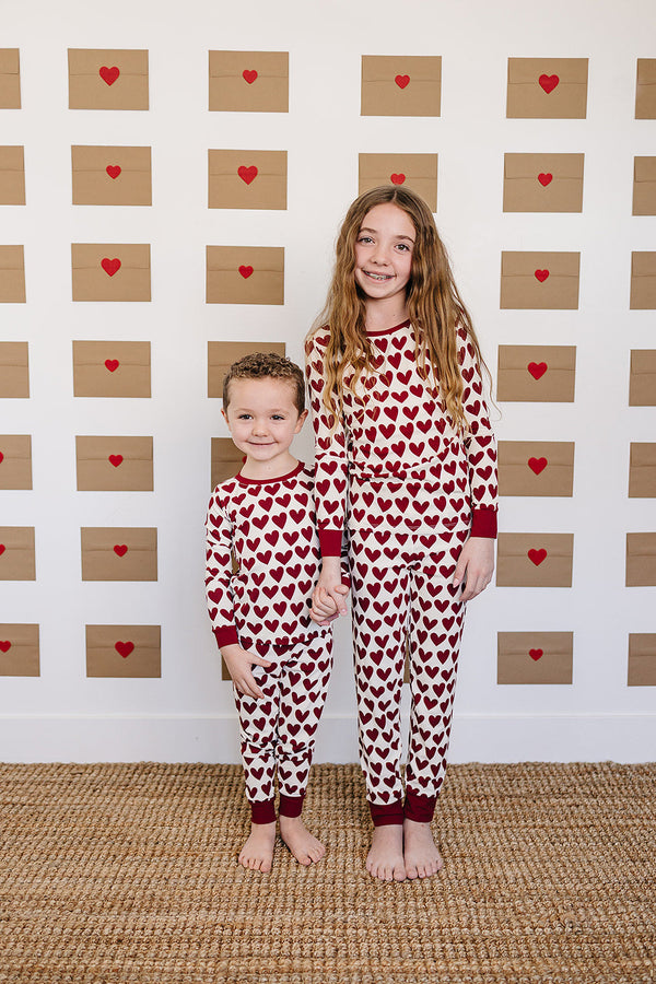 Hearts Ribbed Bamboo Cozy Set for babies, featuring soft fabric and a stylish design, displayed at an angle.