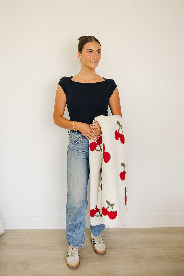 Cherry Plush Blanket