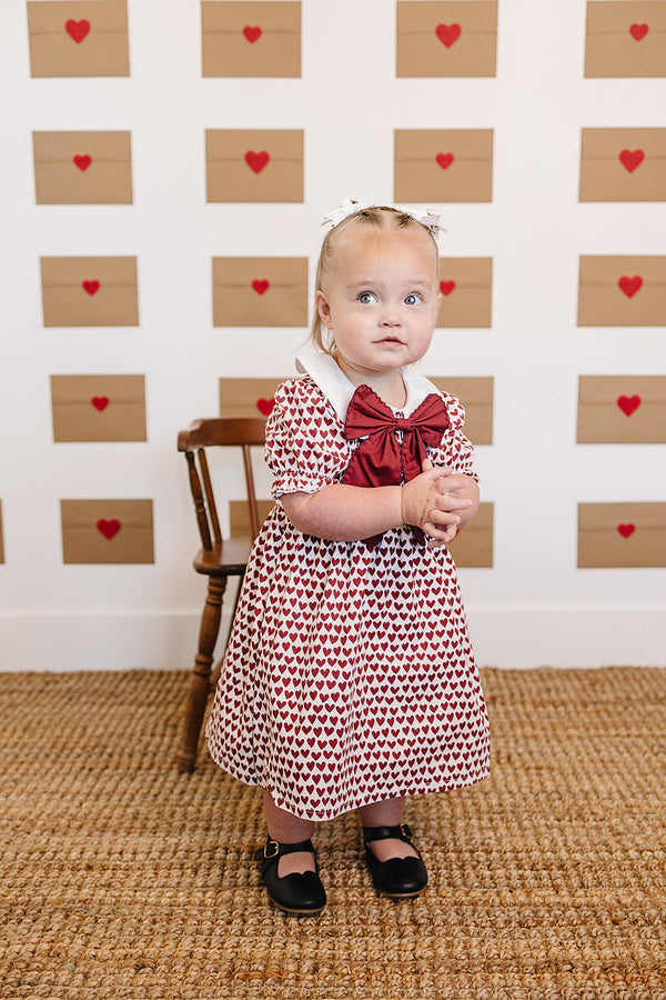 Heart Bow Dress for babies, stylish and cute, showcased at angle 8 for a perfect view.