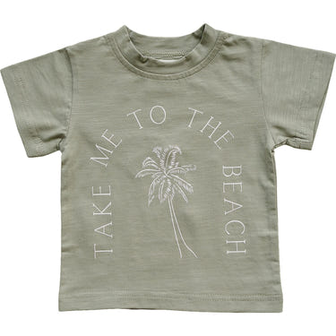 "Take Me To The Beach Tee for babies - cute and comfy top perfect for sunny days."