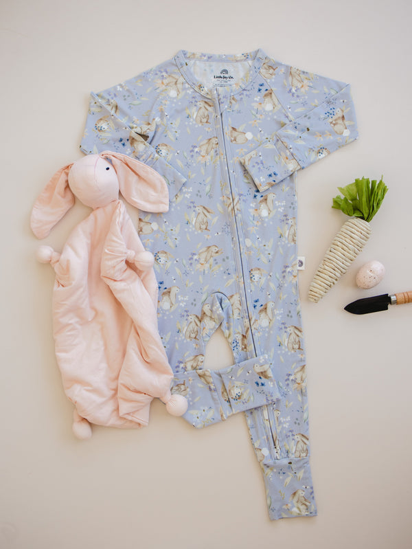 Bunny Blossoms Bamboo Zippy Pajamas
