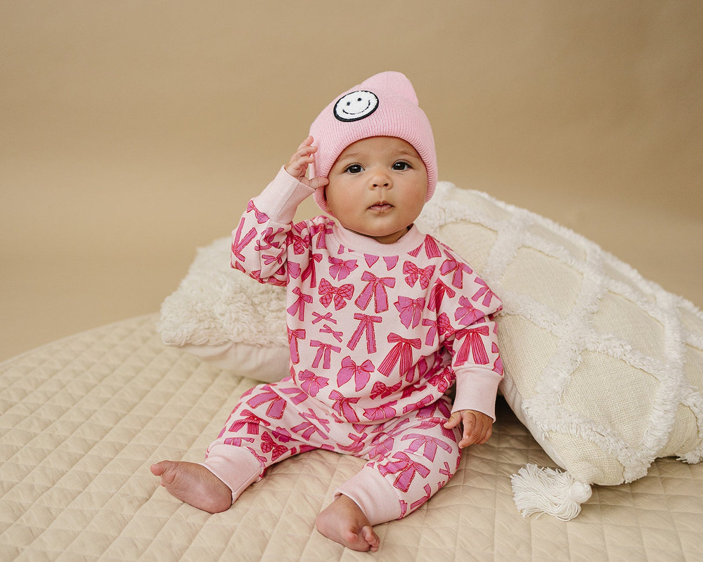 Smiley Beanie | Pink - MOOGCO Baby