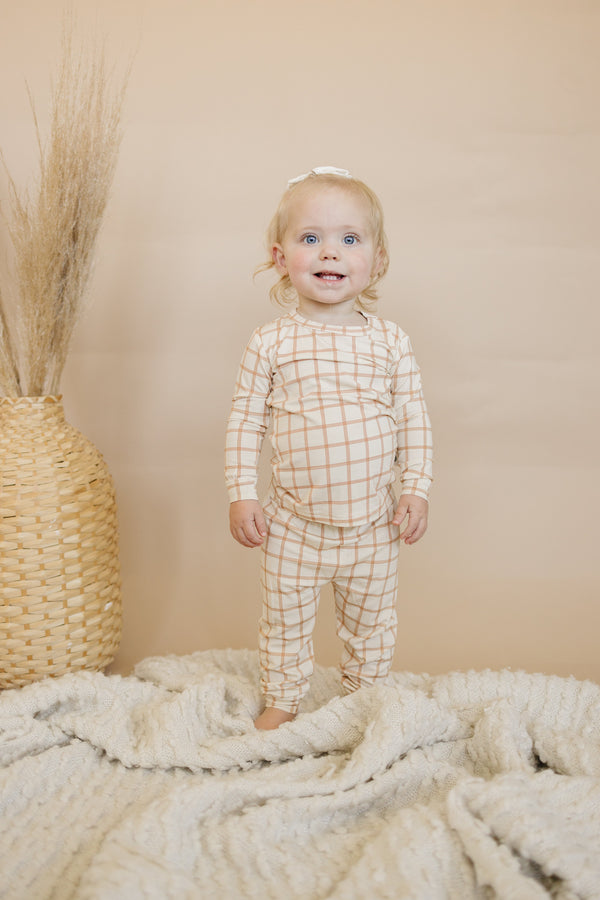 Pumpkin Plaid 2pc Bamboo Pajamas
