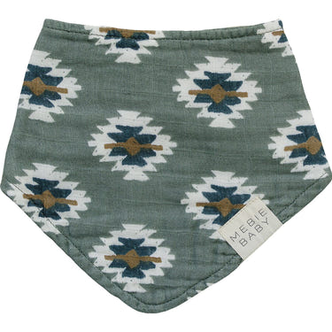 Southwest Aztec Classic Muslin Bib for babies, featuring a stylish design and soft, absorbent fabric.