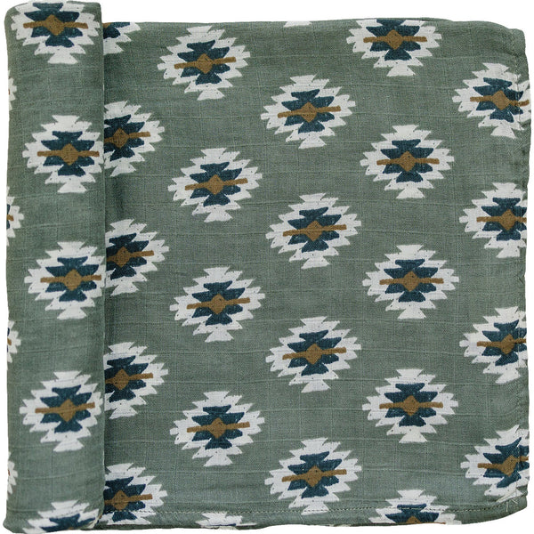 Southwest Aztec Muslin Swaddle Blanket