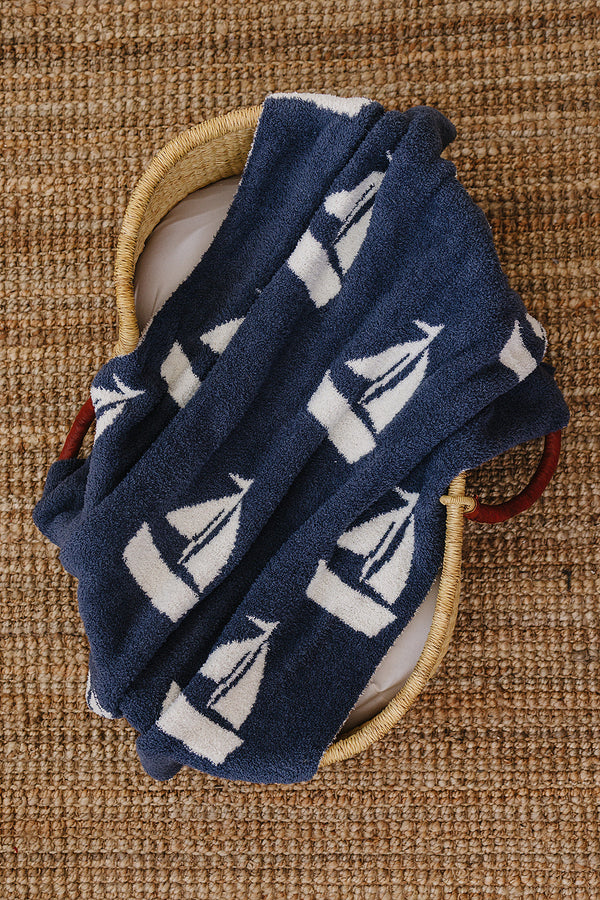 Sailboat Plush Blanket