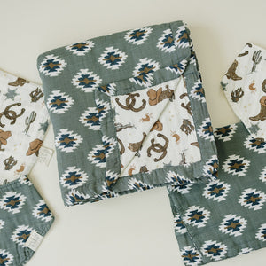 Southwest Aztec + Outlaw Cowboy Muslin Quilt