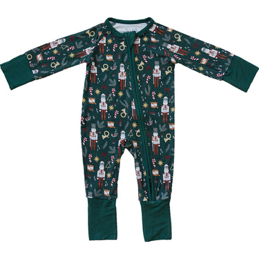 Green Nutcracker Bamboo Zipper - MOOGCO Baby