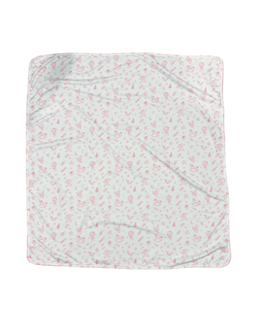 Soft pink girls blanket for babies, perfect for swaddling and keeping your little one cozy.
