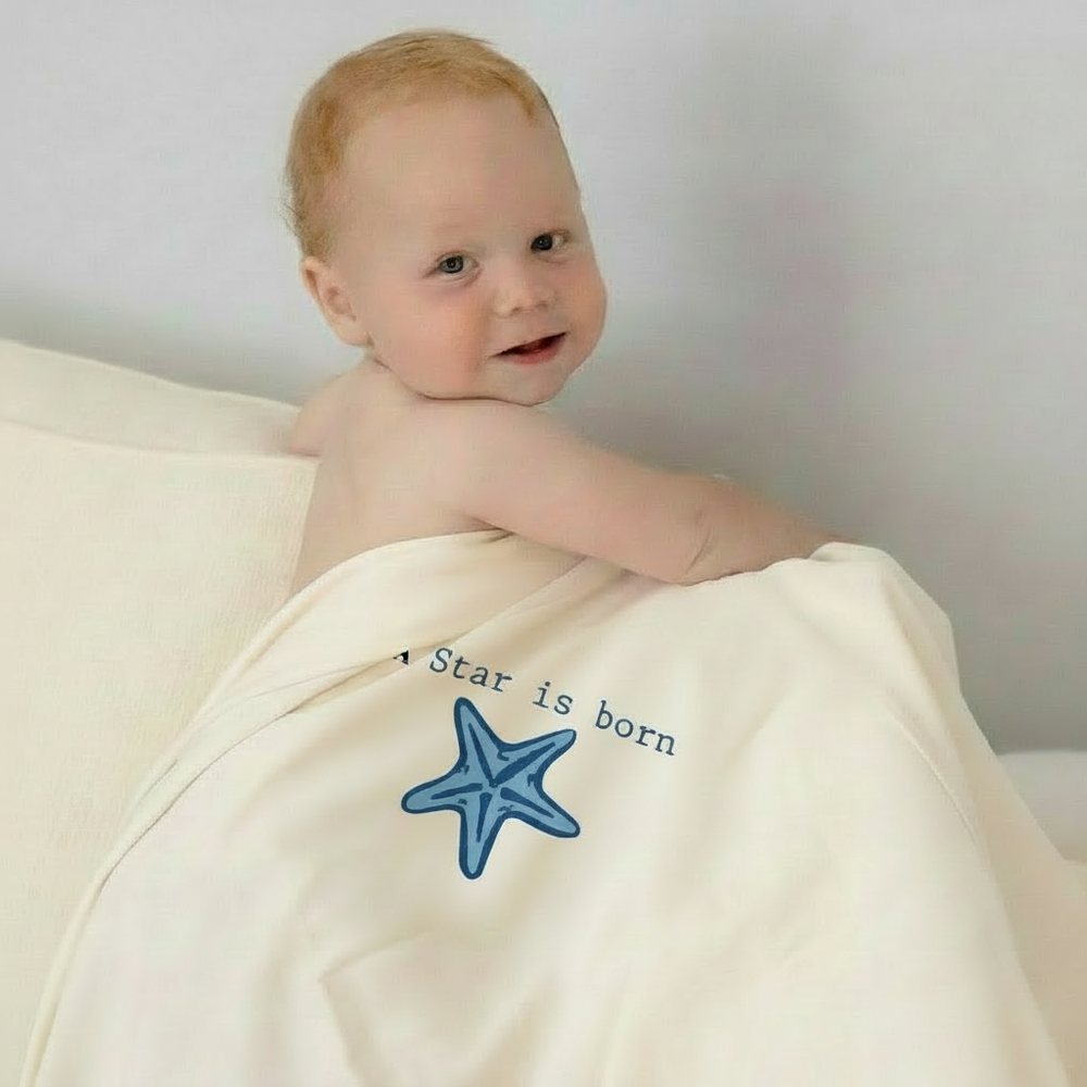 A Star Is Born Baby Blanket - Organic Cotton for Newborns