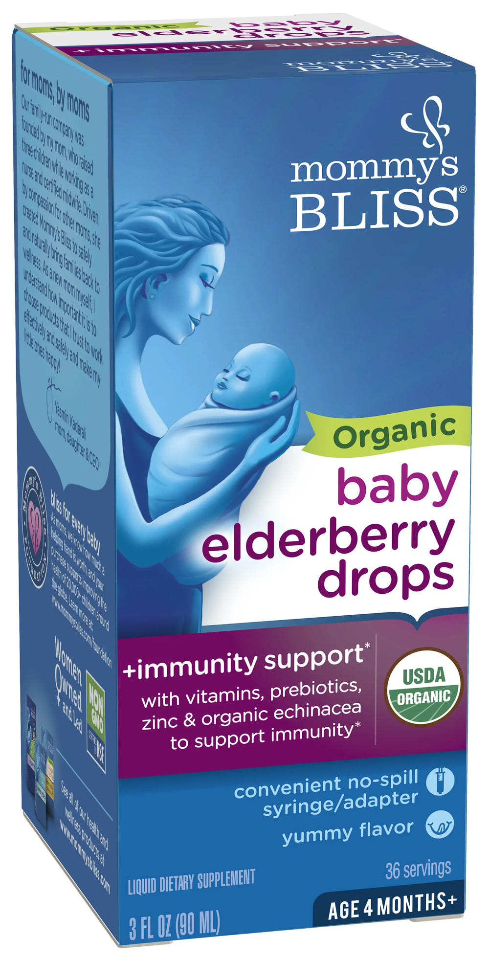Mommy's Bliss Elderberry Immunity Drops for Babies - Pack of 3, promoting baby health and immune support.