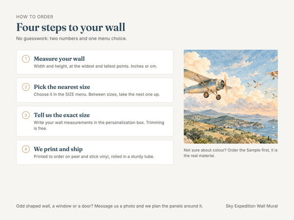 Watercolor Sky Expedition Wall Mural, image 6
