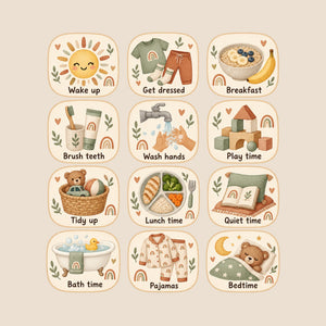 Boho Daily Routine Wall Decals, Set of 12, image 1