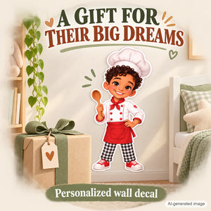 Personalized Chef Wall Decal from Photo, Dream Job Sticker, image 10