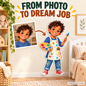 Personalized Artist Wall Decal from Photo, Dream Job Sticker, image 4
