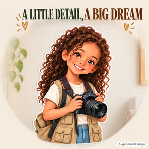 Personalized Photographer Wall Decal from Photo, Dream Job Sticker, image 11
