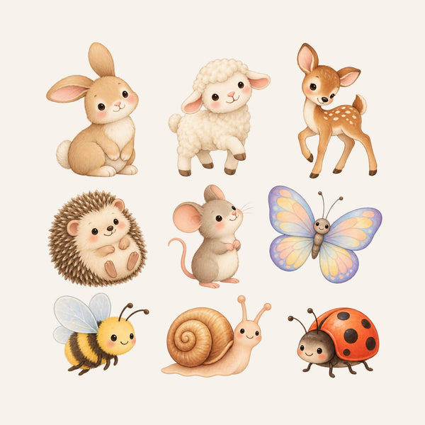 Baby Meadow Animal Wall Decals, Set of 9, image 3