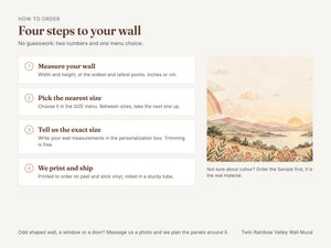 Watercolor Twin Rainbow Valley Wall Mural, image 5