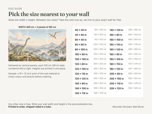 Watercolor Mountain Dinosaur Wall Mural, image 5