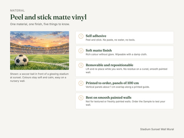 Watercolor Stadium Sunset Soccer Wall Mural, image 7