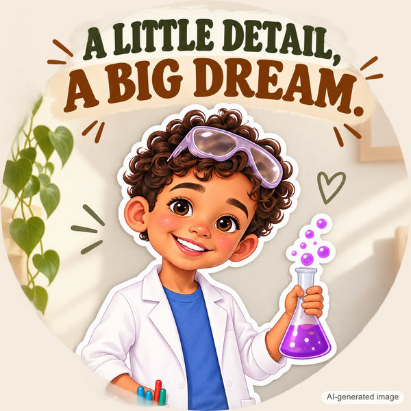 Personalized Scientist Wall Decal from Photo, Dream Job Sticker, image 12