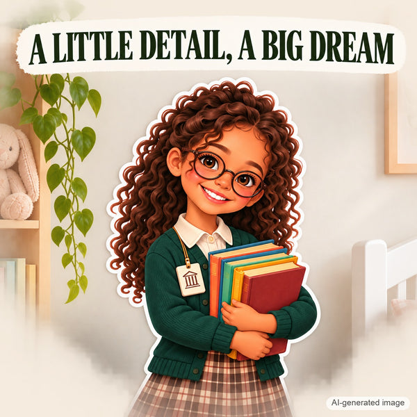 Personalized Librarian Wall Decal from Photo, Dream Job Sticker, image 11
