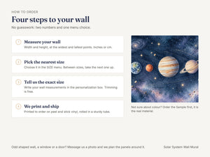 Watercolor Solar System Wall Mural, image 6