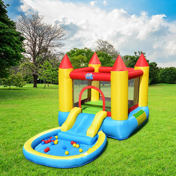 Inflatable Kids Slide Bounce House with 580w Blower - Heavy-Duty