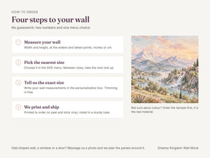 Watercolor Dreamy Kingdom Fairy Tale Wall Mural, image 6