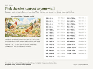 Watercolor Chicks Field Farm Wall Mural, image 5