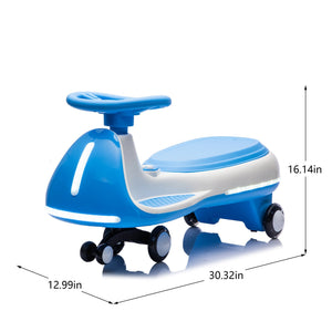 12V Electric Wiggle Ride On Car with dual motors and LED lights, showcasing angle 2 view for kids' ride-on toy fun.