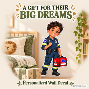 Personalized Paramedic Wall Decal from Photo, Dream Job Sticker, image 10