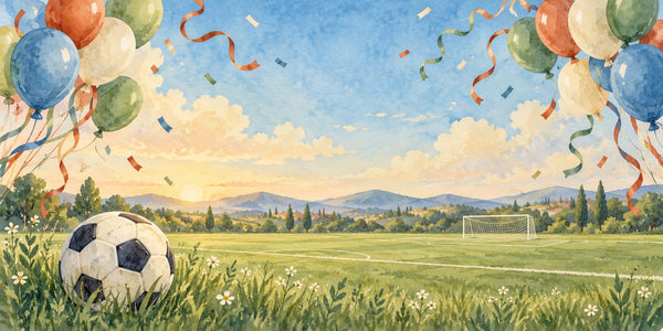 Watercolor Football Celebration Wall Mural, image 3