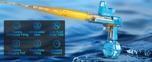 Desert Eagle Electric Water Gun with Silencer and Light High Speed, Long Range Squirt Gun for Kids & Adults