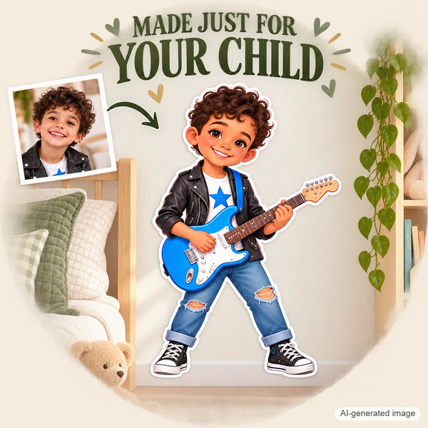 Personalized Musician Wall Decal from Photo, Dream Job Sticker, image 14