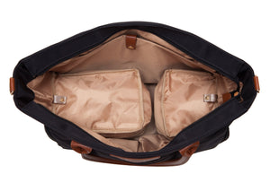 Sarah Wells Abby Breast Pump Tote – Real Leather Straps – Insulated Pockets, Laptop Storage & Easy-Clean Interior