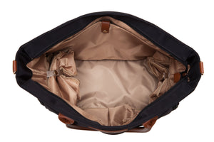 Sarah Wells Abby Breast Pump Tote – Real Leather Straps – Insulated Pockets, Laptop Storage & Easy-Clean Interior