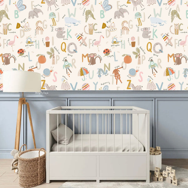 Alphabet Wallpaper - Nursery Wall Decor Wallpapers