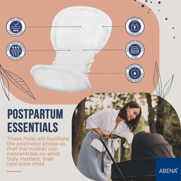 Abena Maternity Pads Super for postpartum recovery, shown from angle 7, offering comfort and protection.