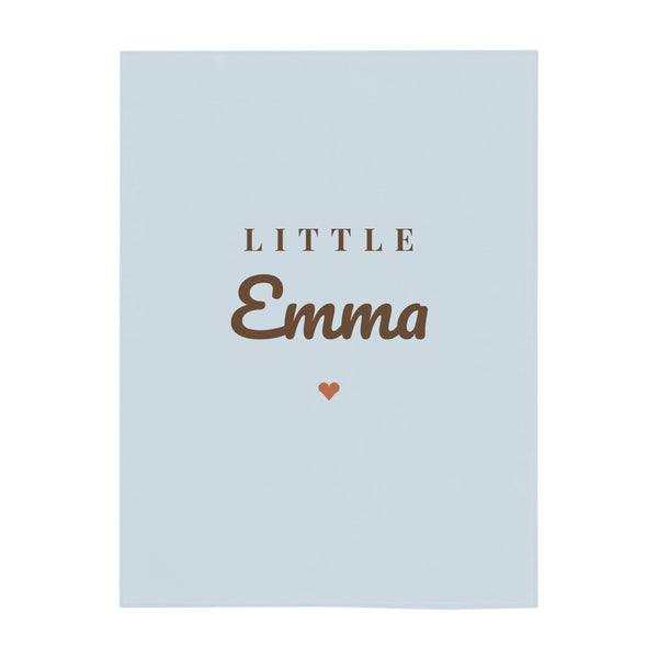 Little Name minky baby blanket in sky