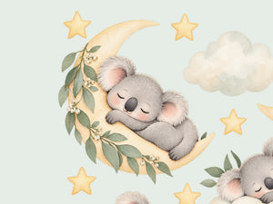 Sleeping Koala Moon and Clouds Wall Decals, Set of 15, image 4