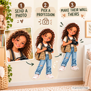 Personalized Photographer Wall Decal from Photo, Dream Job Sticker, image 8